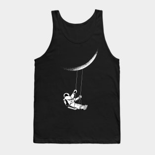 Astronaut Moon Swing Design Tank Top